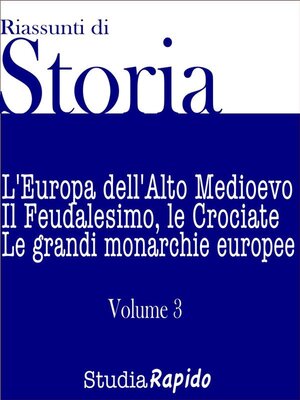 cover image of Riassunti di Storia--Volume 3